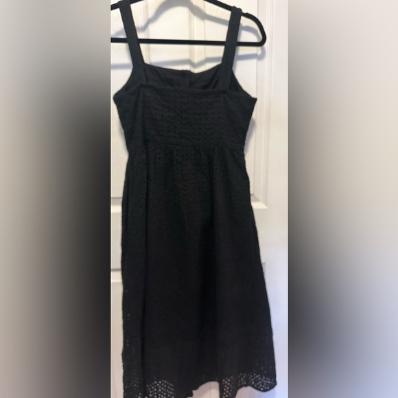 J Crew Black Eyelet Dress 4 100% Cotton - Picture 6 of 13
